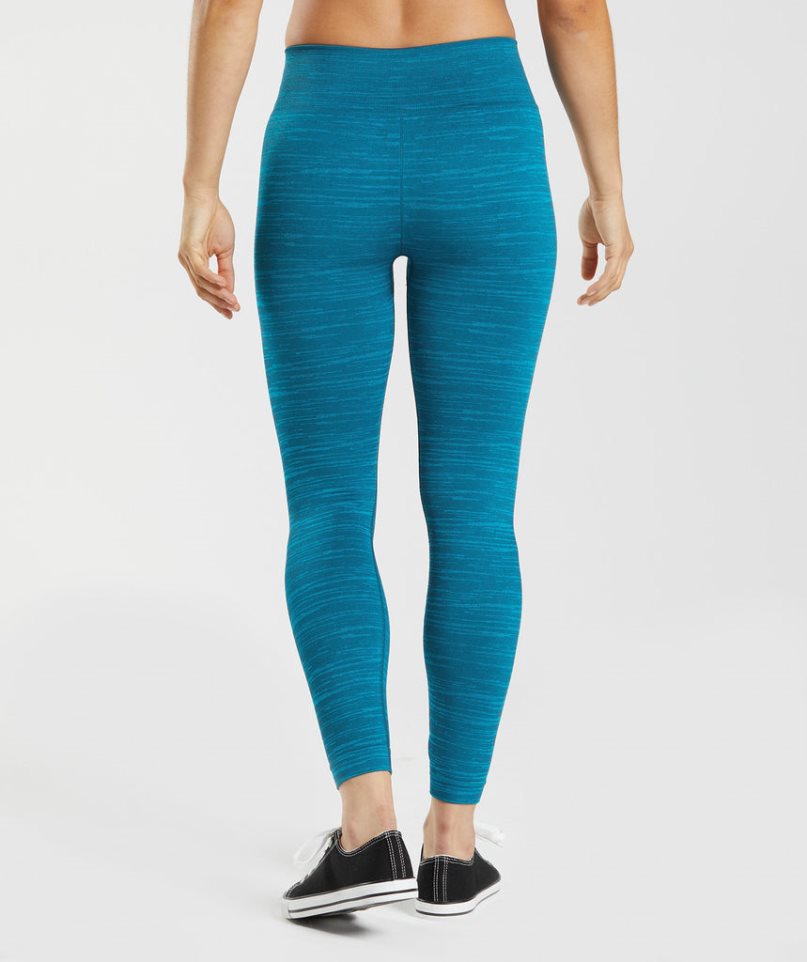 Legginsy Gymshark Adapt Marl Seamless Damskie Niebieskie | PL 835HFL